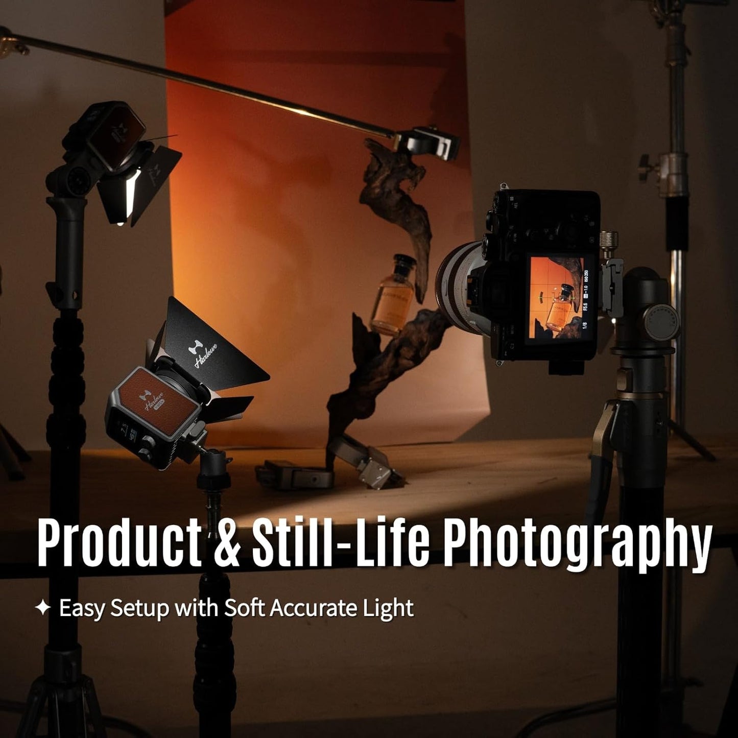 Harlowe Micro Portable Led Light for Camera 8W Bi-Color 2700K-6500K CRI/TLCI 96+ Small Camera Lighting Kit Mini Cube Fill Light for Photography and Video Recording Micro Creator Kit