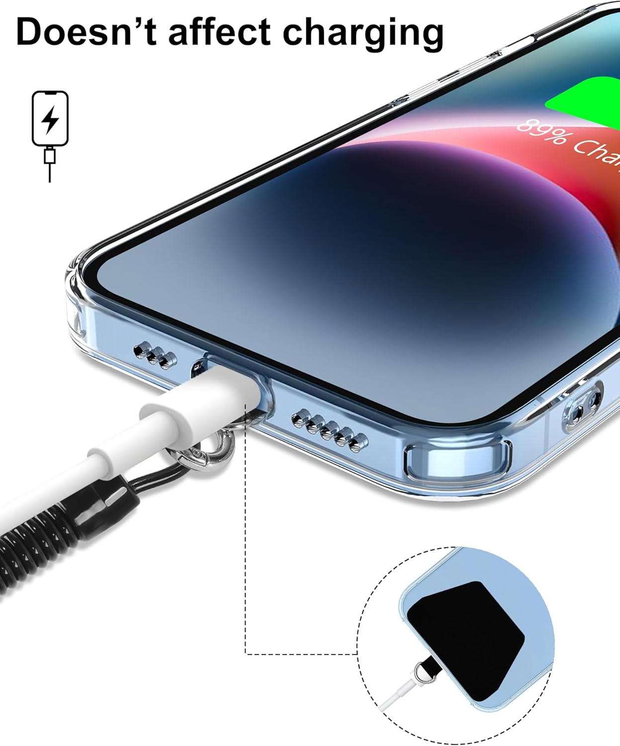 SHANSHUI Phone Lanyard, Spring Rope Phone Tether Tabs with Mountaineering Buckle Free Your Hands Anti Theft Outdoor Skiing Cycling Climbing Strap Fitting for All Smartphones