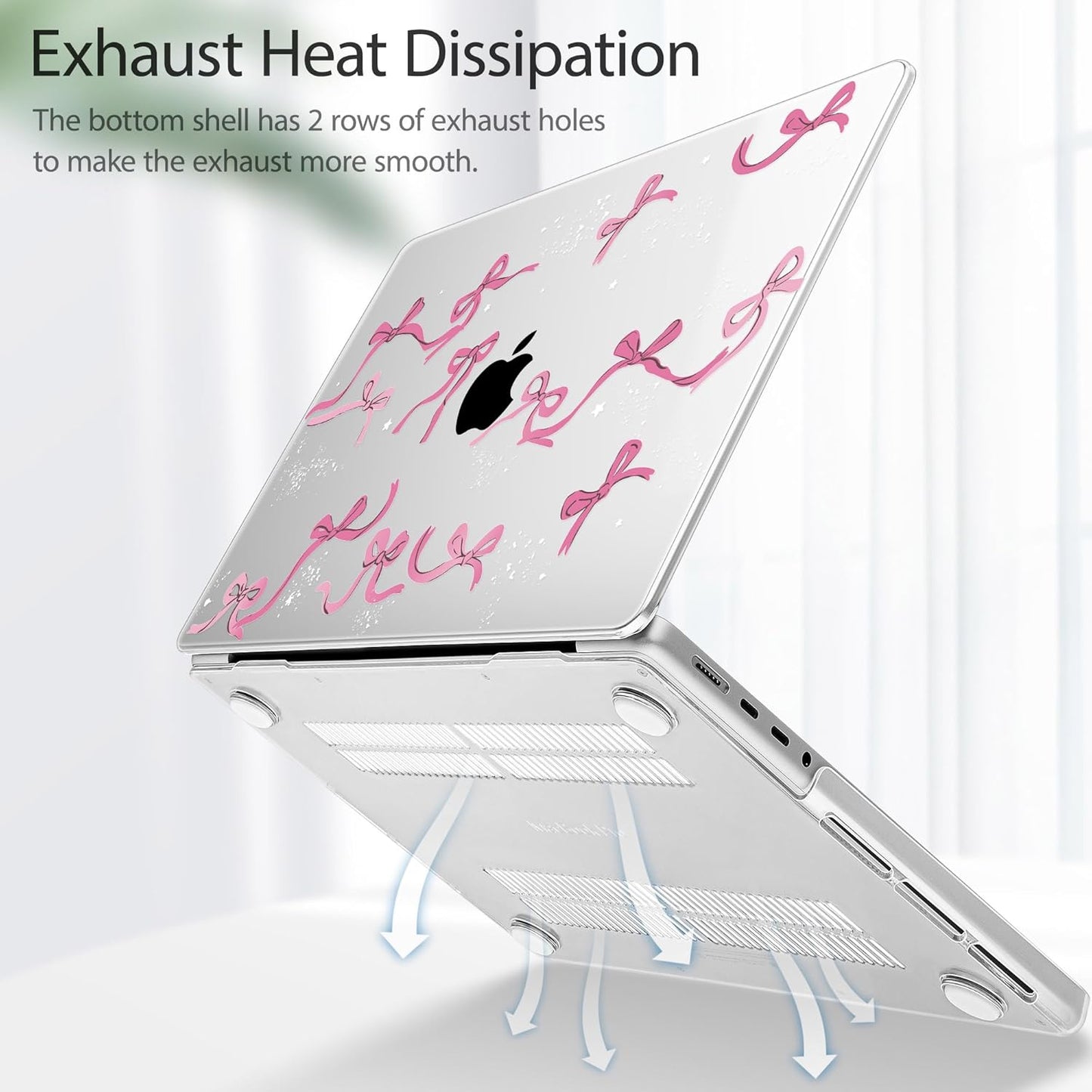 Tuiklol for MacBook Pro 14 Inch Case 2024-2021 Release M4 A3112 A3401 A3185/M3 A2918 A2992/M2 A2779/M1 A2442 Pro/Max,Hard Shell Case with Keyboard Cover & Screen Protector for Touch ID,Bow