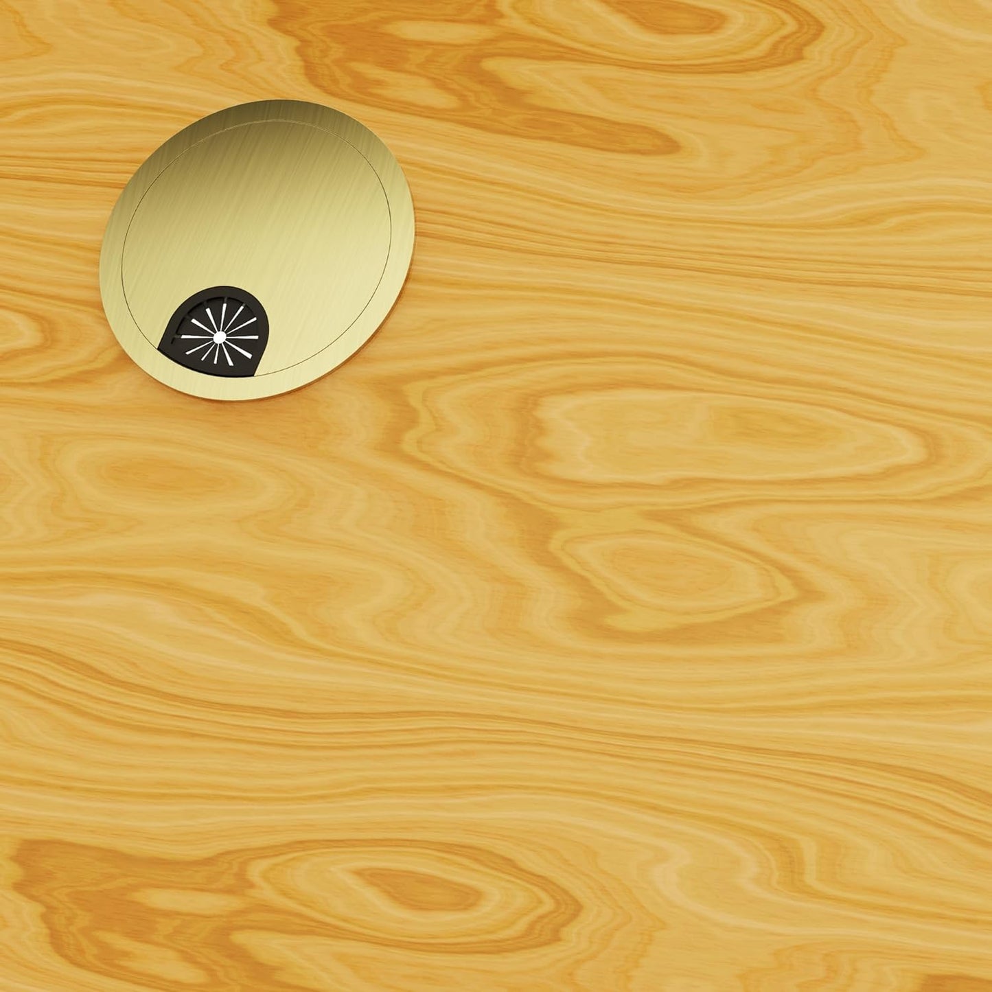 2 Pack Desk Grommet 2 Inch 50mm, Zinc Alloy Computer Desk Wire Hole Cover, Office Desktop Cord Cable Hole Metal Ring, Bronze Tone