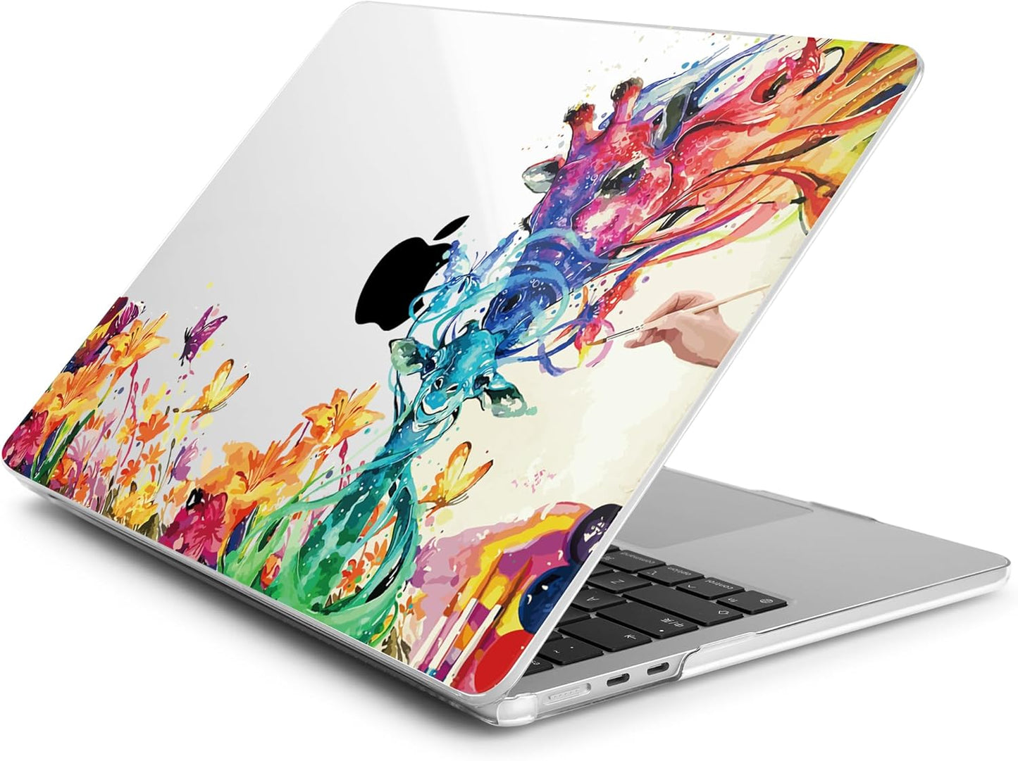 Batianda Premium Case for New MacBook Air 15 inch 2025 M4 2024 2023 with M3 M2 Chip Model A3114 A2941, Designed Protective Plastic Hardshell & Keyboard Cover & Screen Protector, Colorful Deer