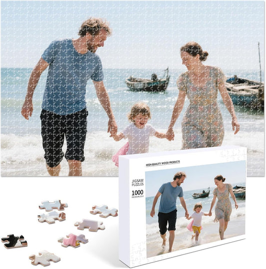 Custom Photo Puzzle – Personalized 1000 Piece Jigsaw Puzzle from Your Photo – Custom Puzzle Gift for Family, Pets, Wedding, Anniversary, Adults, and Couples(1000-horizontal)
