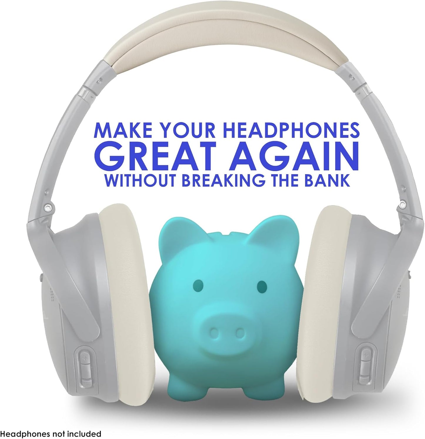 Replacement QC Ear Pad and Headband Pad Kit Cushion. Compatible with Bose QuietComfort (2023) QC45 QCSE QC35 II Wireless Noise Cancelling Headphones (White Smoke) Easy DIY