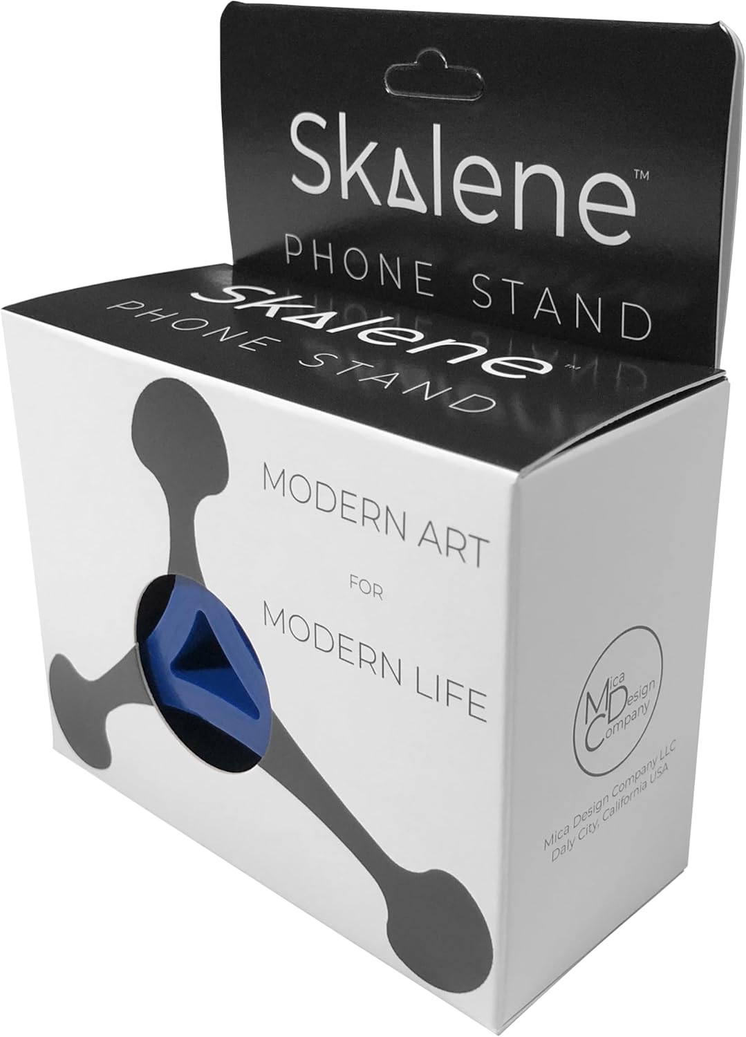 Skalene Phone Stand - 100% Silicone Rubber, Adjustable Phone Holder, Prop, Rest - Desk, Office, Home, Kitchen Accessory (Royal Blue)
