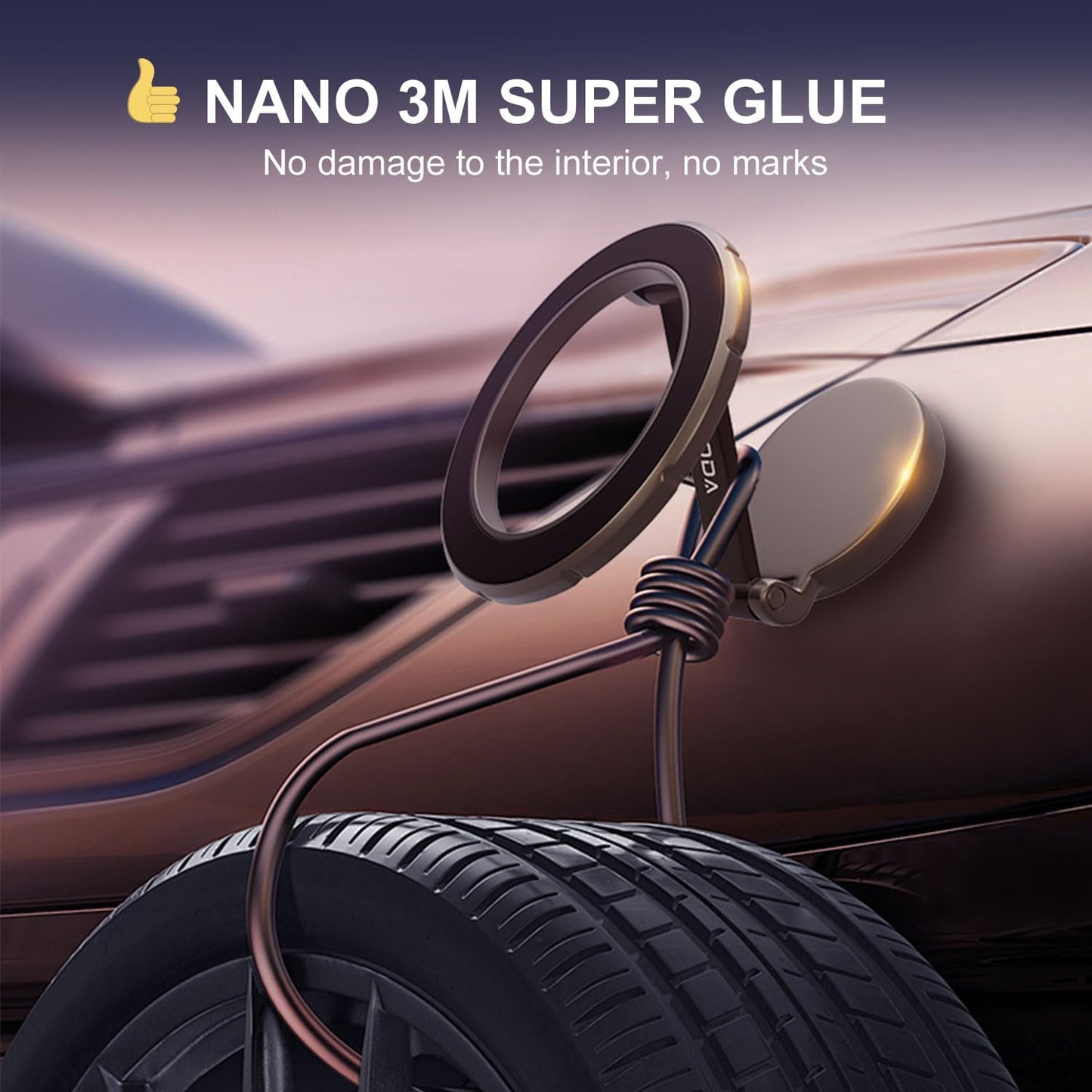 Fits MagSafe Car Mount for Car Dash&Tesla Screen[All-Metal] Ultra Magnetic Phone Holder for car, 360° Adjustable Car Phone Mount for iPhone 16 15 14 13 Pro Max ，Metal