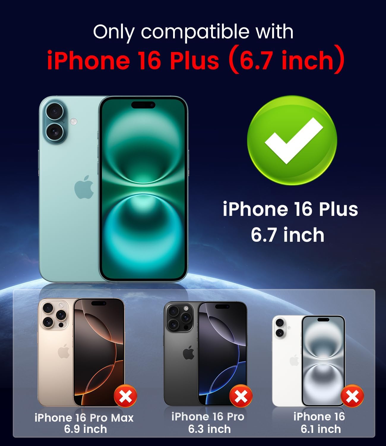 Magnetic for iPhone 16 Plus Case [Compatible with MagSafe][Built-in Camera Lens Protector] Slim Soft Silicone Bumper Shockproof Metallic Luster Phone Case (Black)