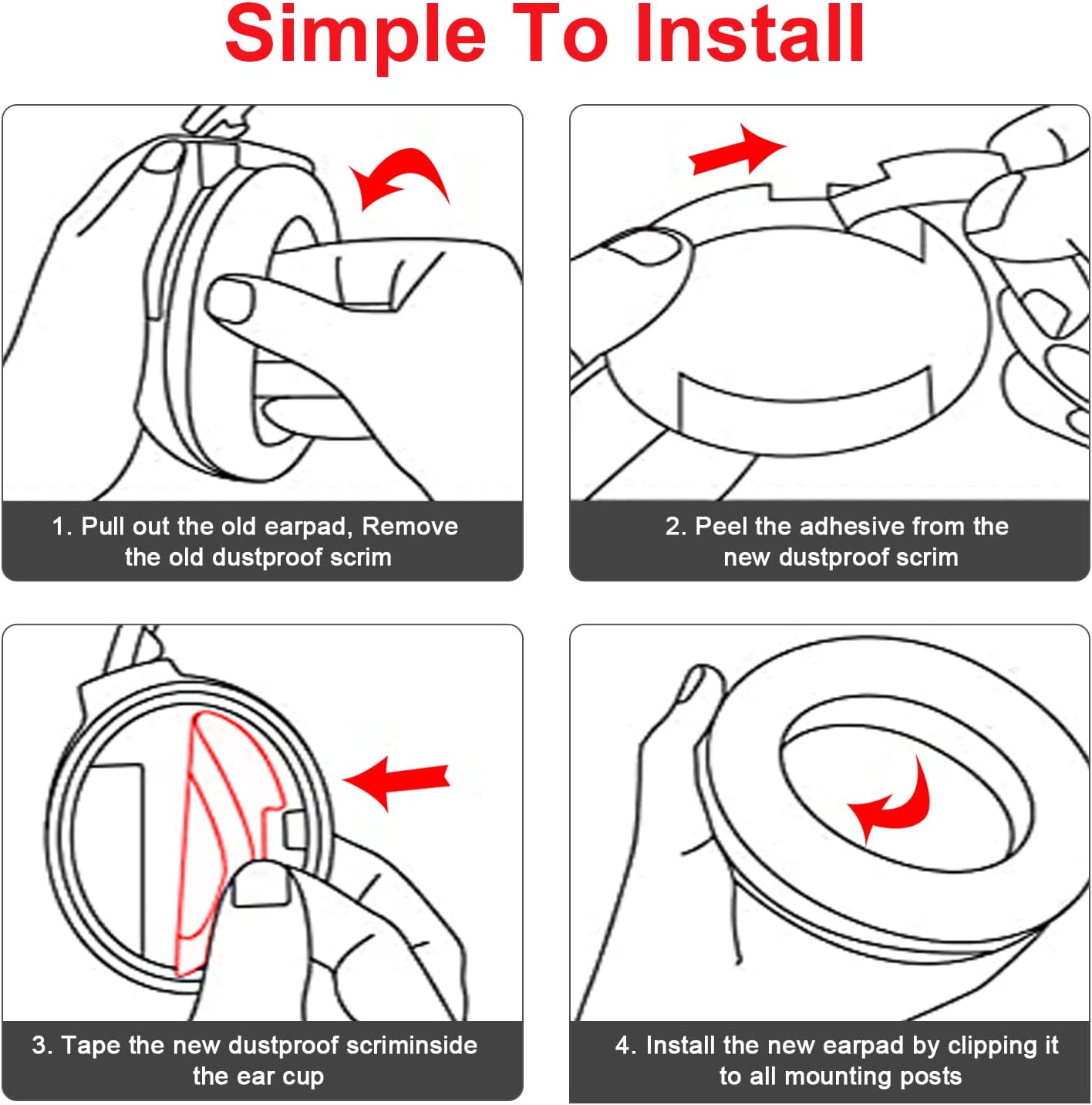 Replacement Ear Pads for Bose QuietComfort 15(qc15/QC15)/25/AE/AE2, Headphone Ear Covers, High Density Memory Cotton, Soft Leather, Adaptive Noise Isolation Headphones Pads Cushions-Black