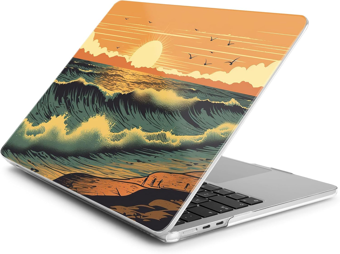 Batianda Premium Case for New MacBook Air 15 inch 2025 M4 2024 2023 with M3 M2 Chip Model A3114 A2941, Designed Protective Plastic Hardshell & Keyboard Cover & Screen Protector, Dusk