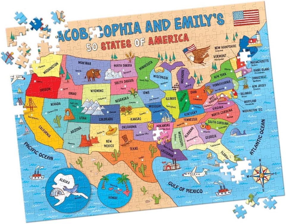 My 50 States Personalized Puzzle – 500 Pieces - I See Me!