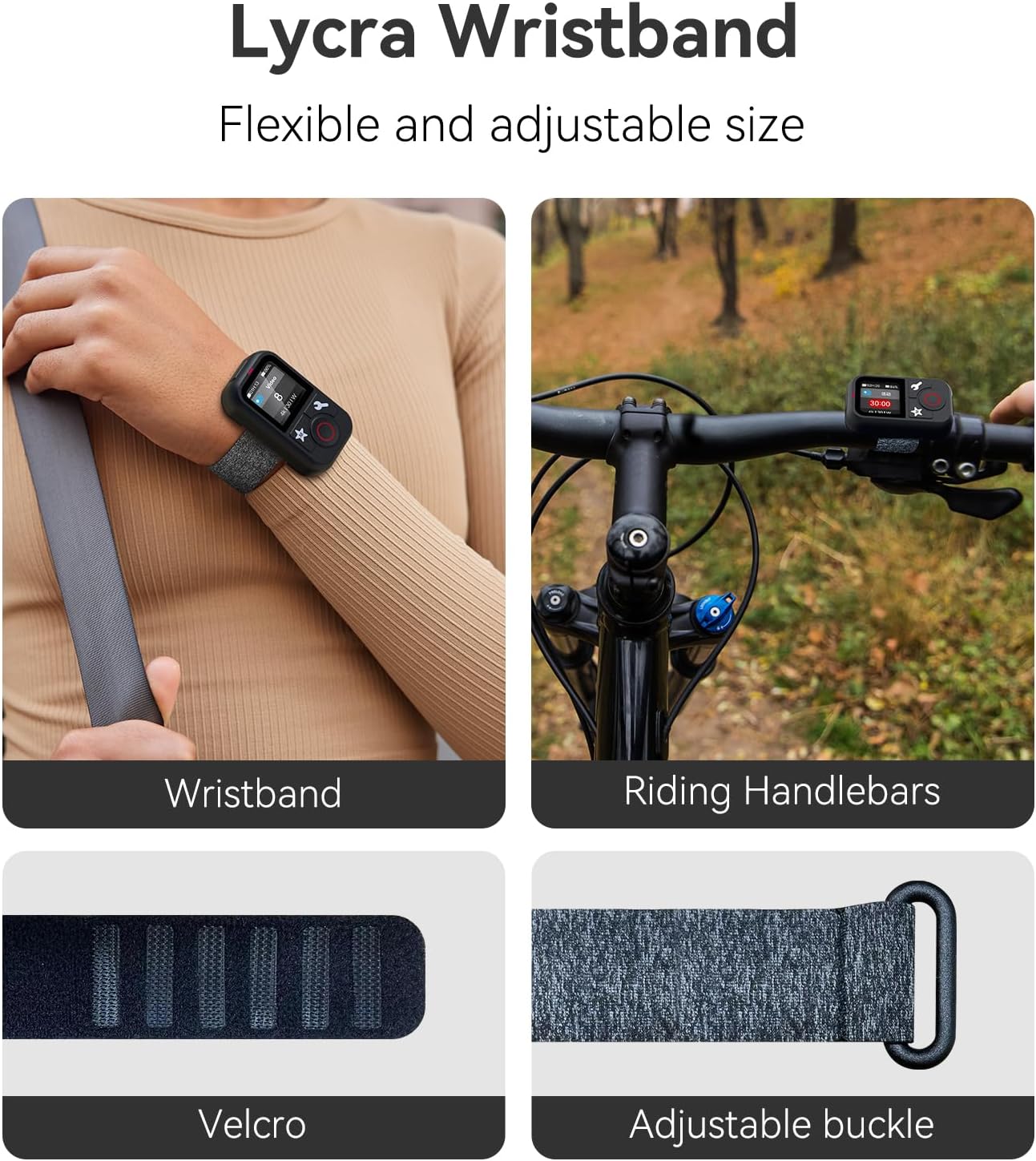 TELESIN T13 Waterproof Wireless Remote Control for GoPro | Color LCD Dispaly, Smart Controller with Wrist Strap Compatible with Go Pro 13 12 11 10 9 8 Black Max Mini Action Camera Accessories