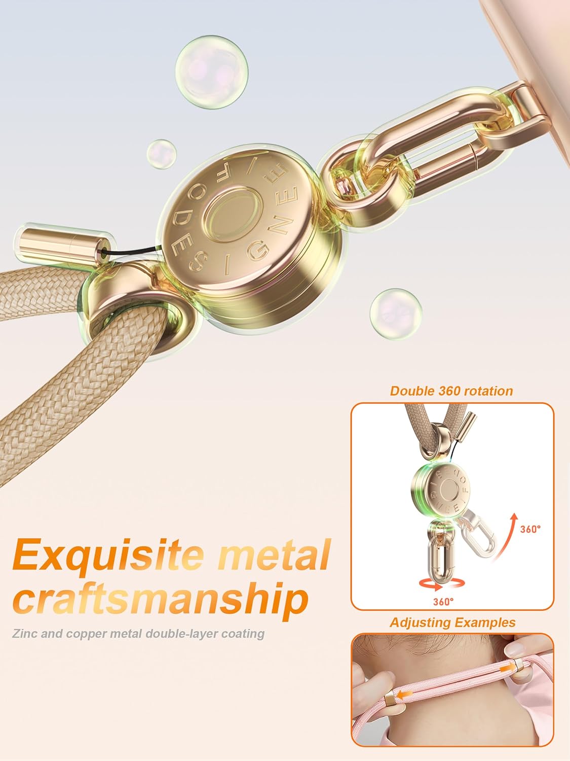 Phone Lanyard Crossbody【Upgraded Quick-Release Magnetic Buckle】 3 Tabs,360°rotatable,Adjustable Strap,Neck Anti fall