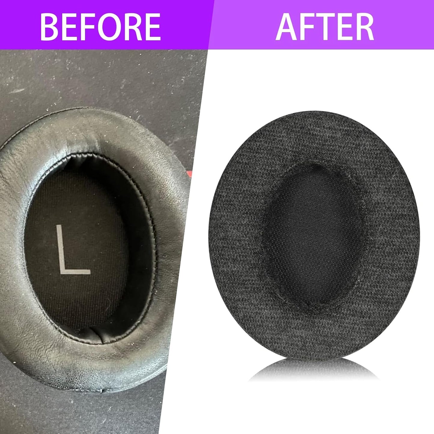 Skin-Friendly Cotton Replacement Earpads for SENNHEISER MOMENTUM3, Skin-Friendly Cotton Ear Pads Cushions with High-Density Noise Isolation Foam, Keep Warm (Dark Gray)