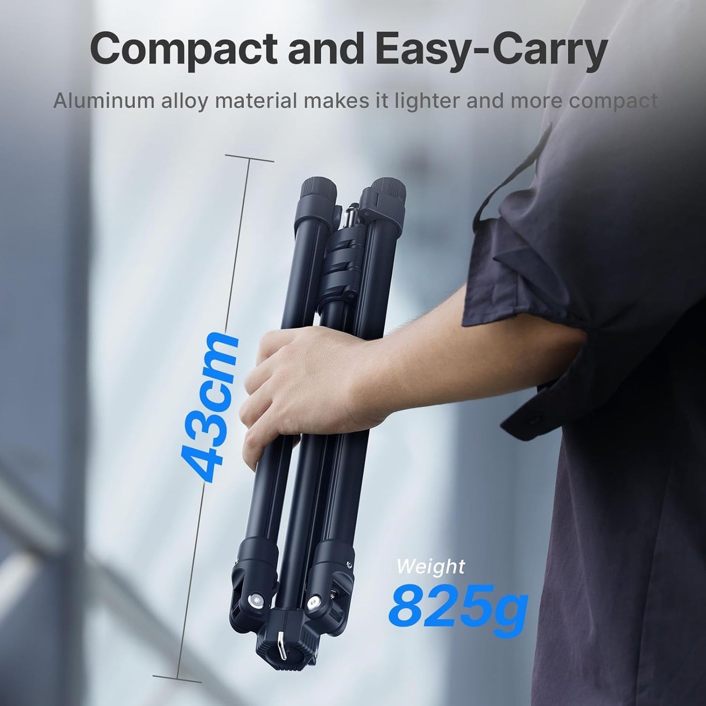 ULANZI Black Aluminum Light Stand, 6.32ft Extendable Tripod for Strobe Lights, Webcams, Cameras & Softboxes