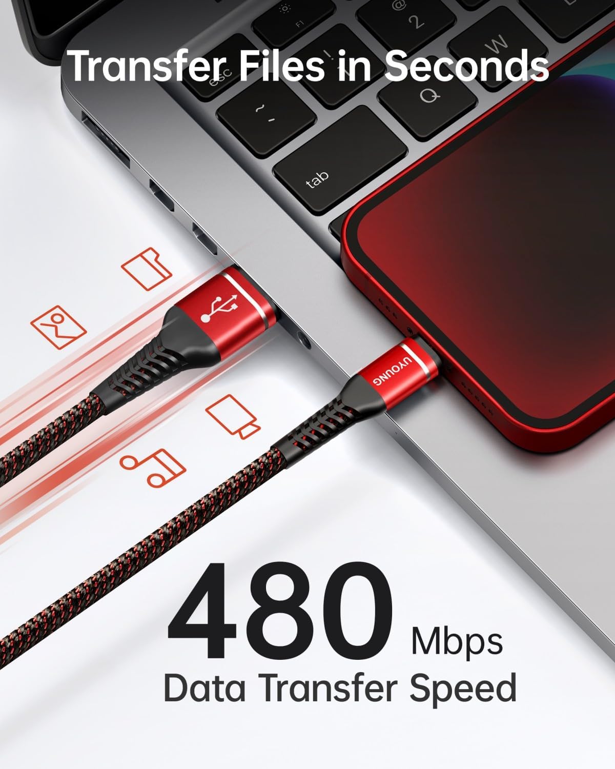 10 FT iPhone Charger [Apple MFi Certified] 3 Pack 10 Foot USB Fast Lightning Cable Long Nylon Braided Charger Cord Compatible with iPhone 14/13/ 12/11/X/XS/XR/XS Max/8/7/6/5S/SE/iPad Pro/Mini/Air