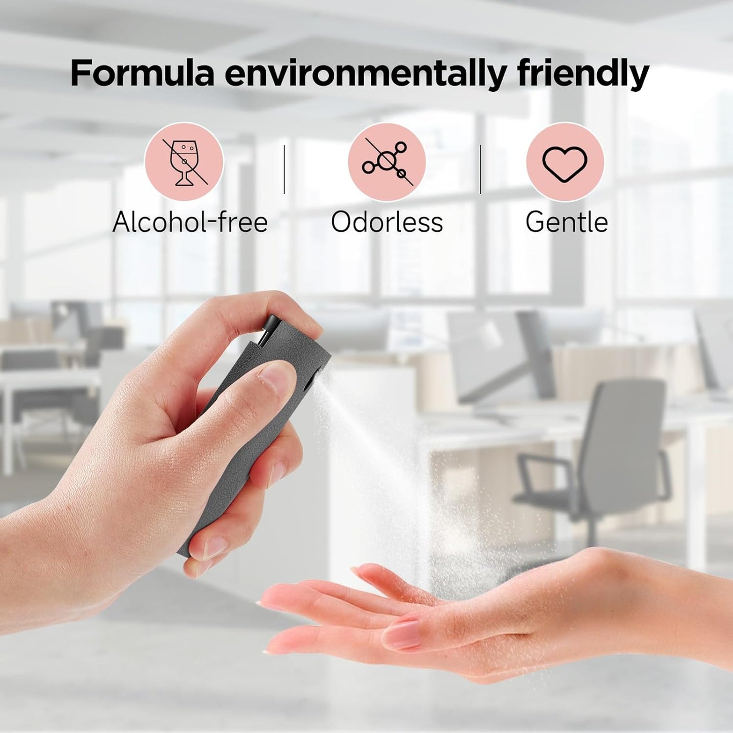 YTT Screen Cleaner, All-in-One Spray & Wipe Cleaner, with Transparent Protective Shell for All Phones, Laptop and Tablet Screens (Gray)