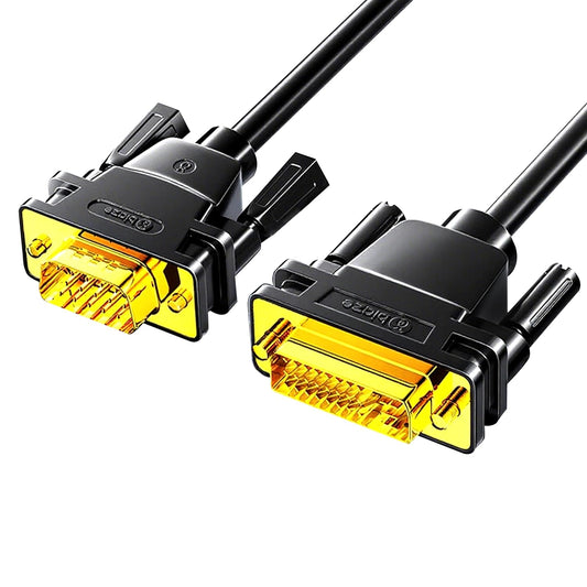 DVI to VGA Cable 6ft/1.8m [DVI-I 24+5 Pin Male to VGA Male] - Gold-Plated Connector for PC, Monitor, Projector - Compatible with Desktop, Laptop, GPU