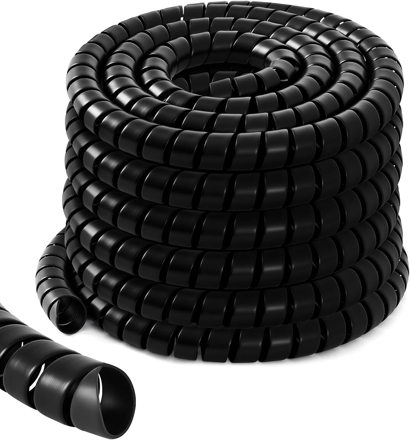 Spiral Wrap Cable Protector, Safe 1.25" Od x 40' Pre Cut Lengths Hydraulic Hose Protector Wrap to Avoid Wear and Extend Life for Hydraulic Pneumatic Hoses