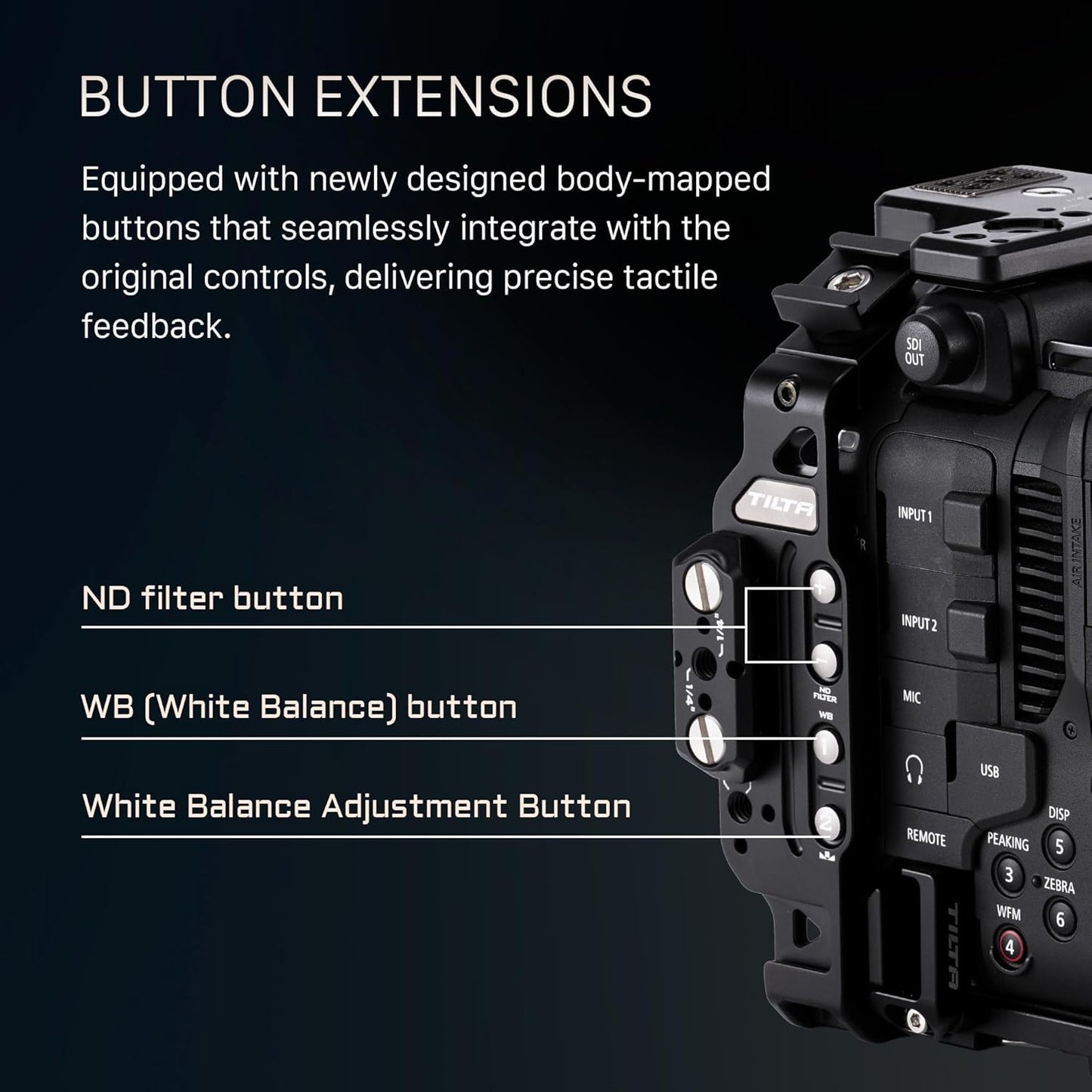 Tilta Camera Cage Compatible with Canon C80 Advanced Kit | Includes Tilta Xeno NATO Side Handle, 15mm LWS Baseplate, Aluminum Rods & Button Extensions | NATO, Cold Shoe, 1/4"-20 & 3/8"-16 Threads