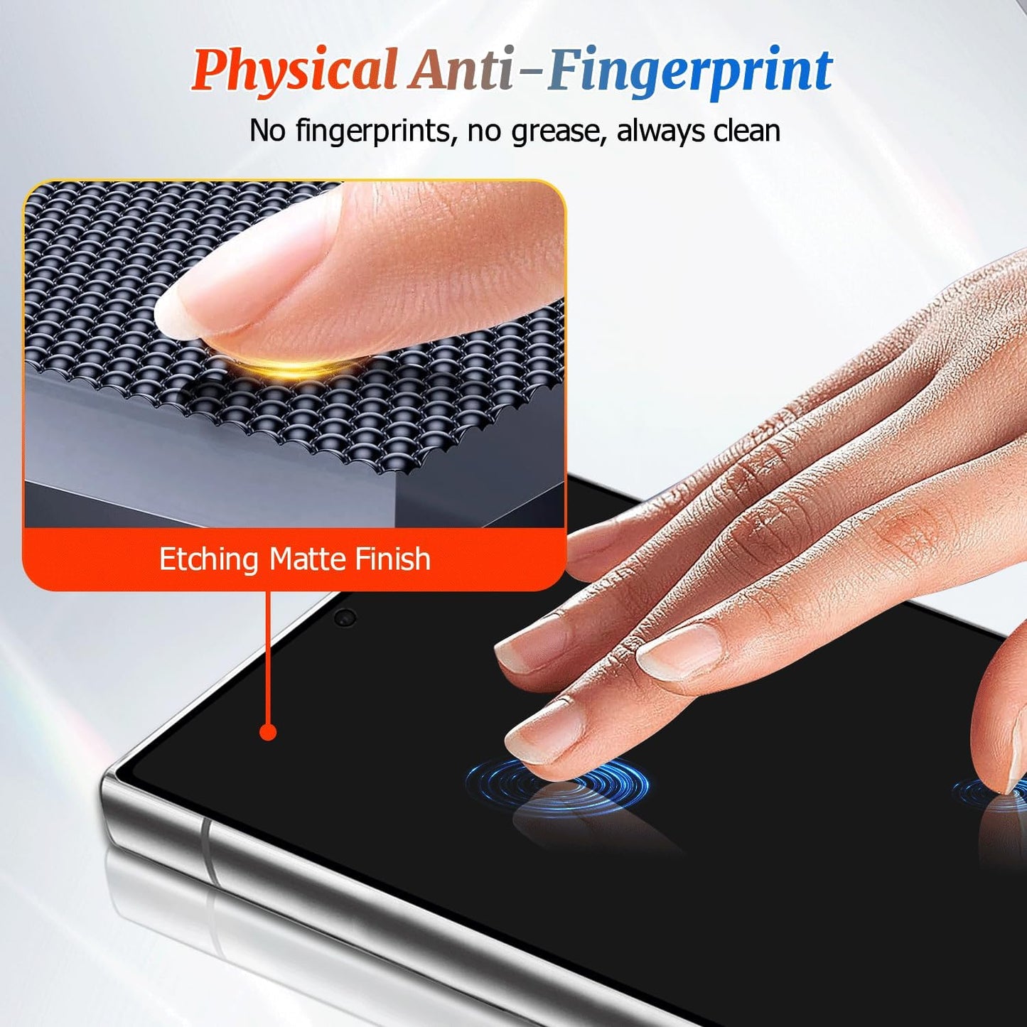 2 Pack Galaxy S24 Ultra Matte Anti spy Privacy Screen Protector ,9H Tempered Glass,Anti-Glare Anti-Scratch, Smooth and Responsive Absolute, No Bubbles, High Definition Clear, With Installation Frame