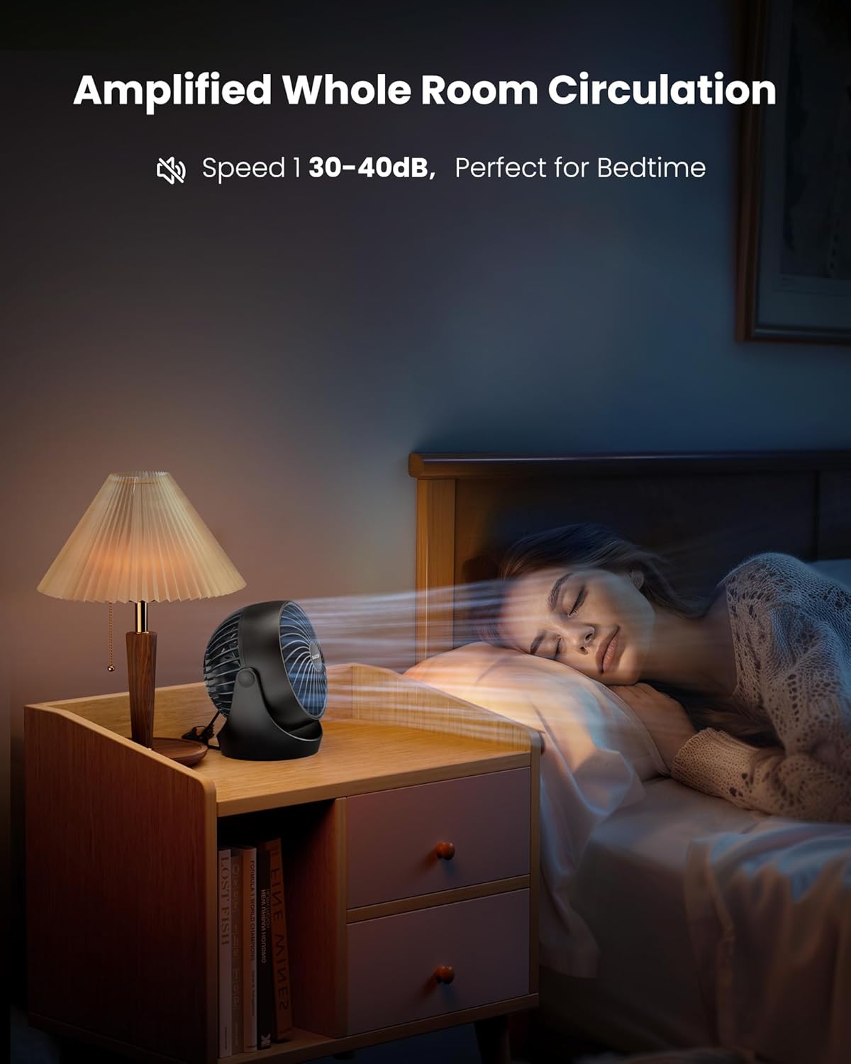 Gaiatop Desk Fan, 5-Inch Portable Electric Table Desktop Air Circulator Fans, Small but Powerful with 3 Speed 360° Adjustable Tilt for Cooling Home Dorm Office Bedroom Bathroom Kitchen, Black