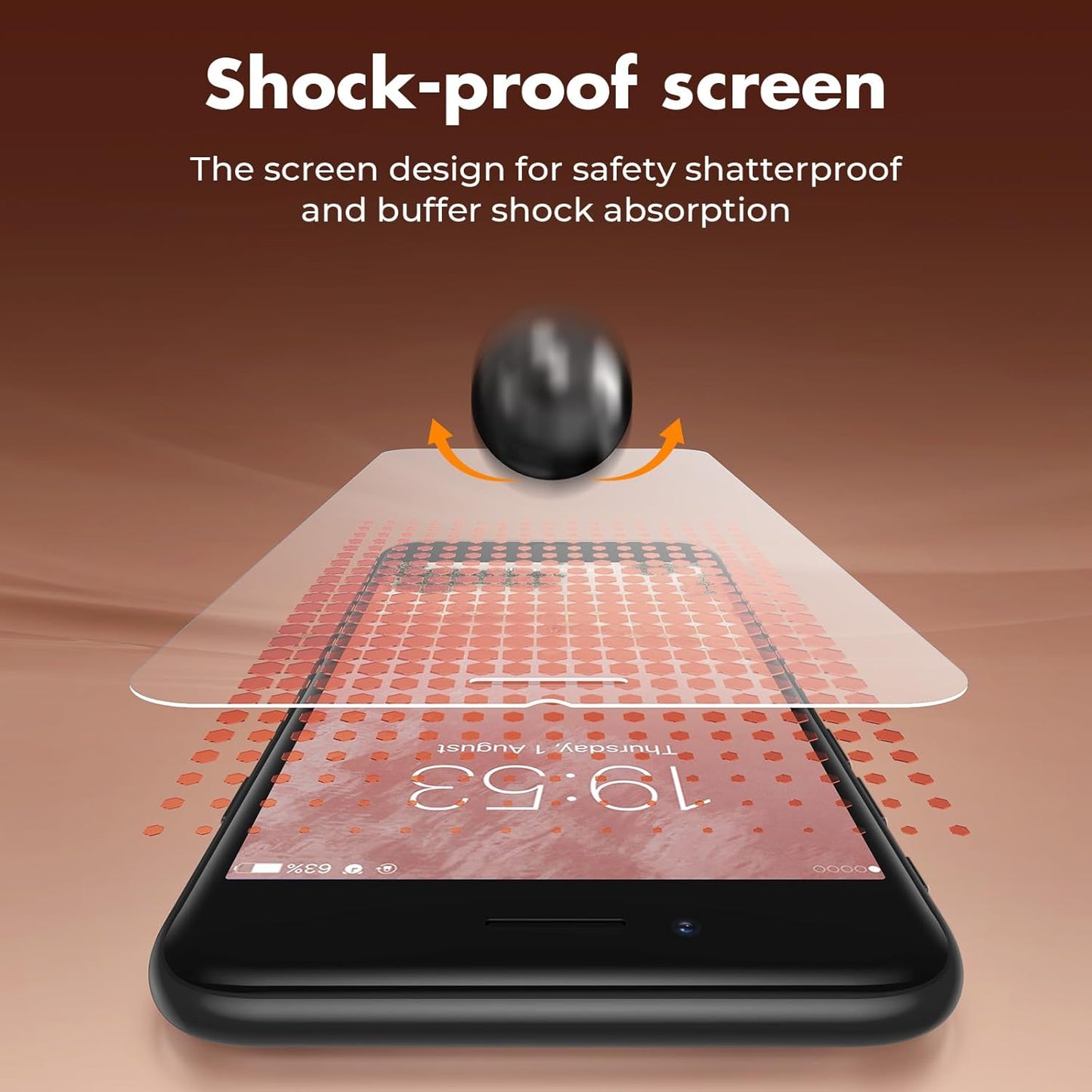 UNBREAKcable Shatterproof Tempered Glass Screen Protector for iPhone SE 2022/SE 2020, iPhone 8/7 [2-Pack] [99.99% HD Clear] [Easy Installation Frame] [9H Hardness][Bubble Free] for Apple 4.7''