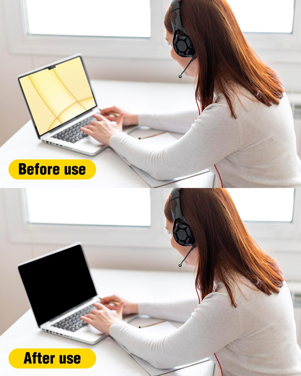 F FORITO Magnetic Privacy Screen Protector Compatible with MacBook Pro 14 inch (2024-2021, M4, M3, M2, M1, Pro,Max), Removable 360° Anti Peeping Anti Blue Light Anti Glare Laptop Privacy Screen Shield