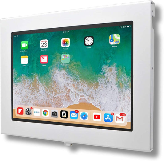 TABcare Locking Security Metal Case for Apple iPad Pro 11" 2024 5th gen. for Kiosk, POS, Store, Show Display (White, iPad Pro 11 2024)