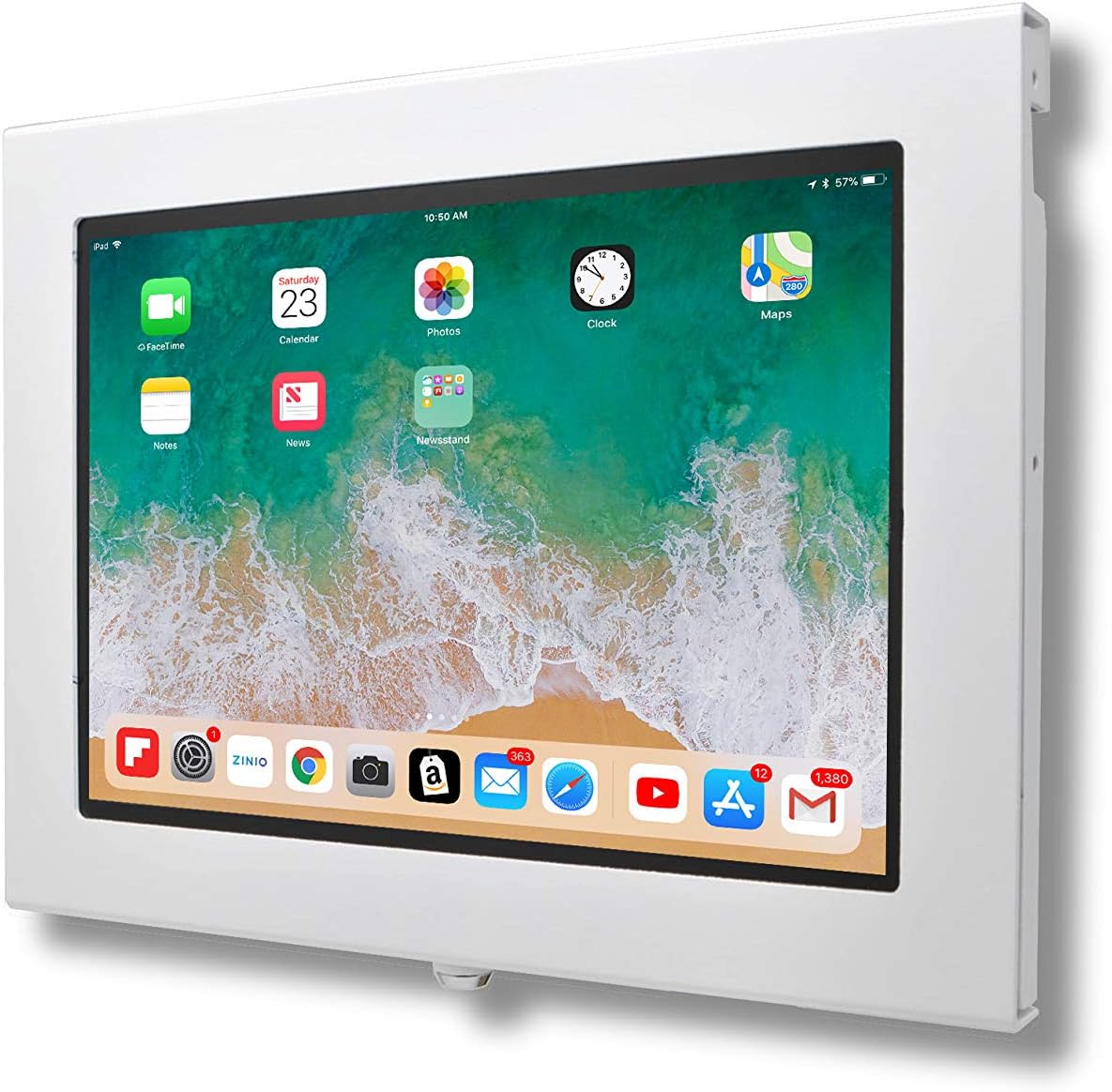 TABcare Locking Security Metal Case for Apple iPad Pro 11" 1st, 2nd, 3rd, 4th gen. for Kiosk, POS, Store, Show Display (White, iPad Pro 11 1/2/3/4)