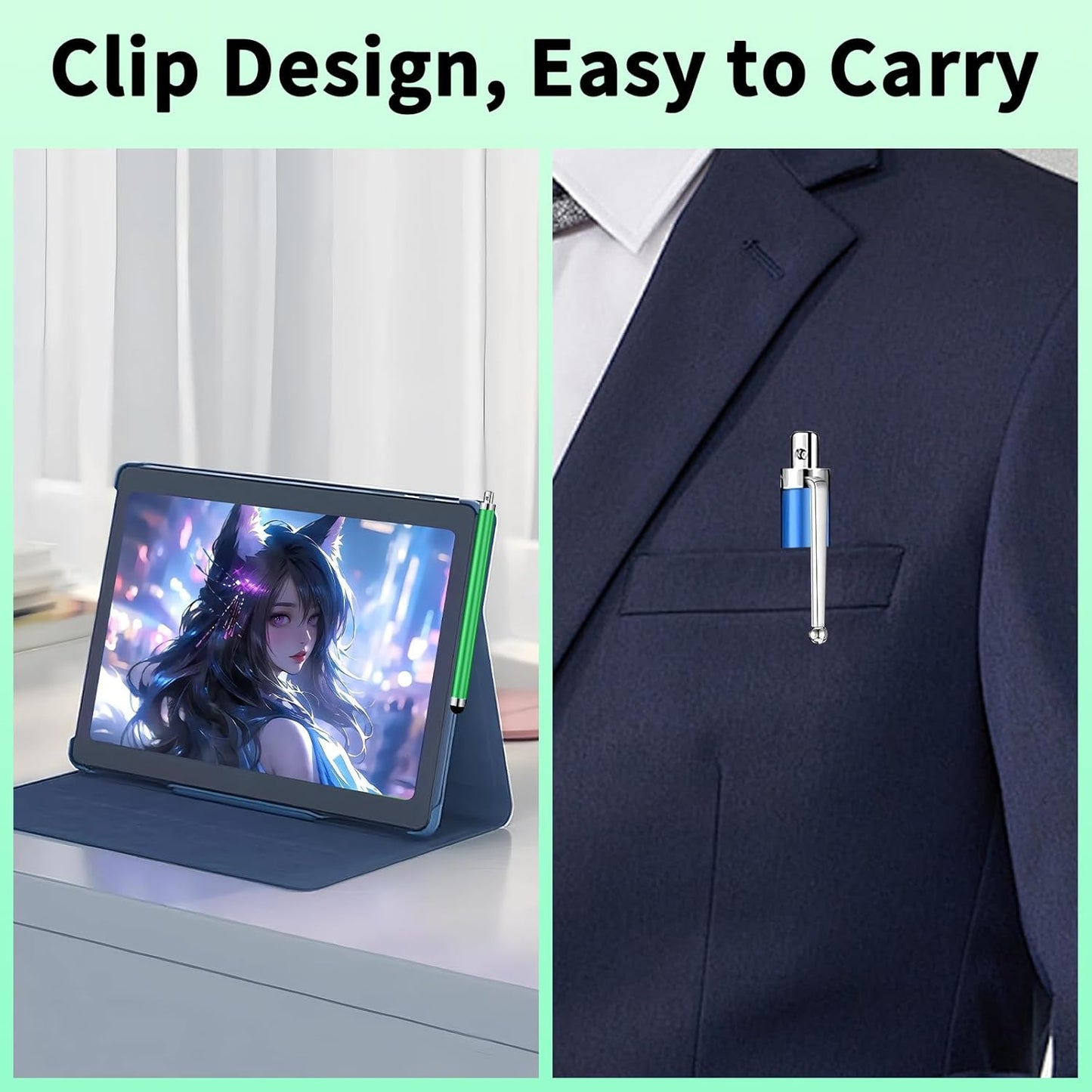 20 Pack Stylus Pen,Stylus Pen for Touchscreen High Precision and Sensitivity for Everyday Writing/Drawing,Universal Stylus Compatible with All Touch Screens,10 Colors