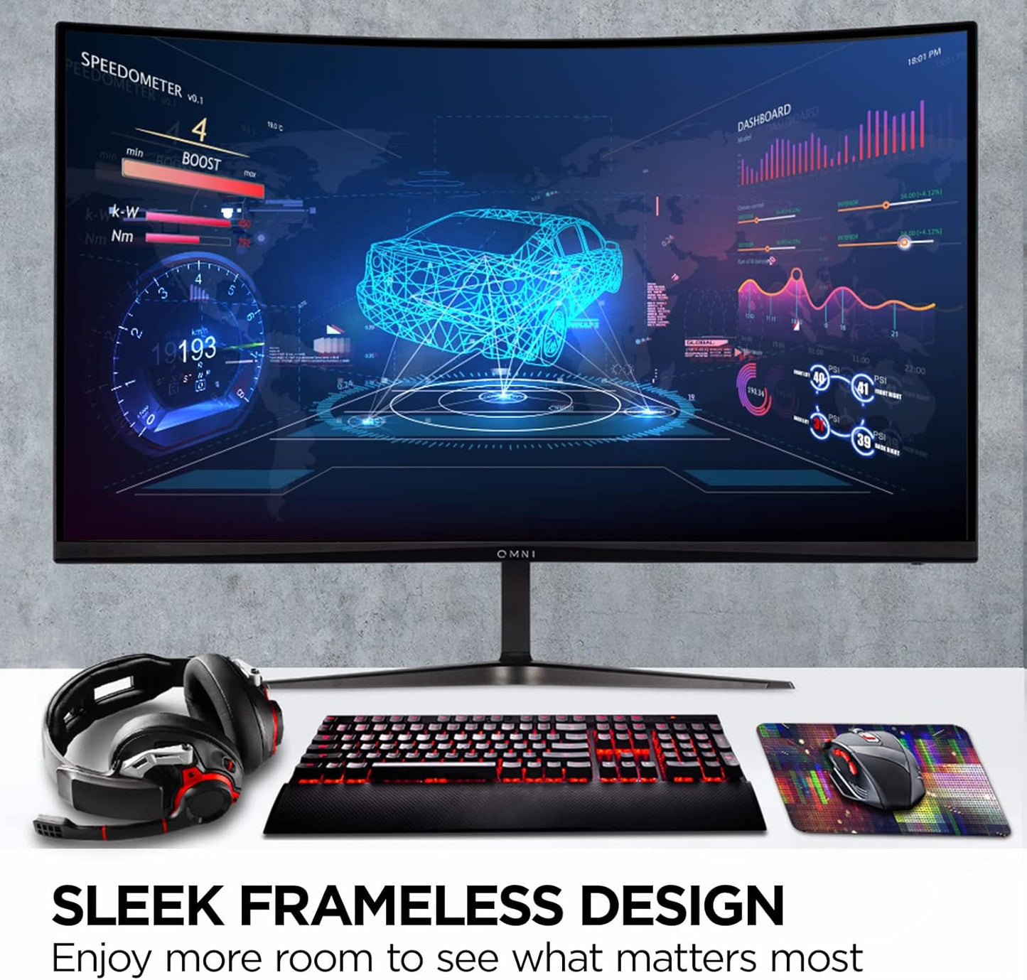 ViewSonic VX3218C-2K 32 Inch Curved 1440p 1ms 165Hz Gaming Monitor with AMD FreeSync Premium, Eye Care, HDMI and Display Port