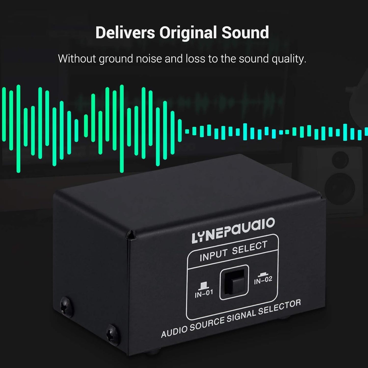 Audio Switcher 3.5mm 2 in 1 Out/1 in 2 Out A/B Switch Stereo Audio Splitter Box with No Distortion 3.5mm Jack for Switching Between Computer Speakers and Headphones