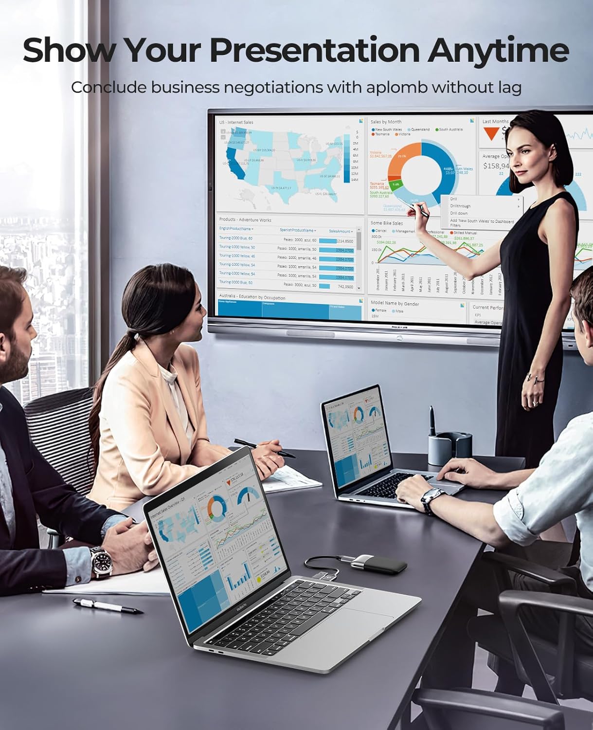 ORICO 2TB External SSD Up to 2000MB/s, Portable Solid State Drive with 20Gbps USB C&A Cable, Reliable Storage for Type-C Smartphone, Tablets, Laptops, USB 3.2 Gen 2x2- M20