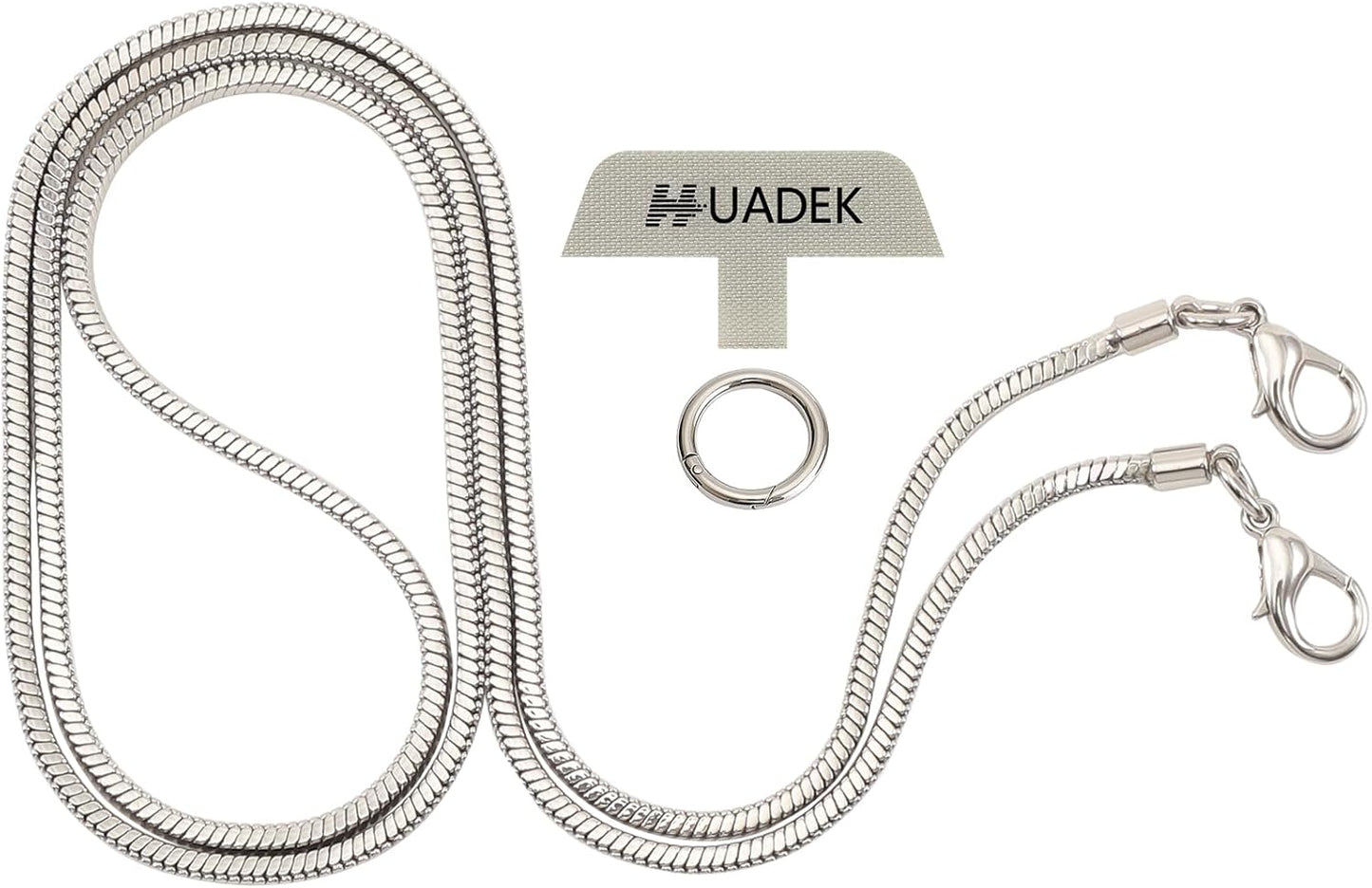 Snake Chain Phone Strap Universal phone lanyard phone strap connector (Snake-Chain（Silver color） F6)