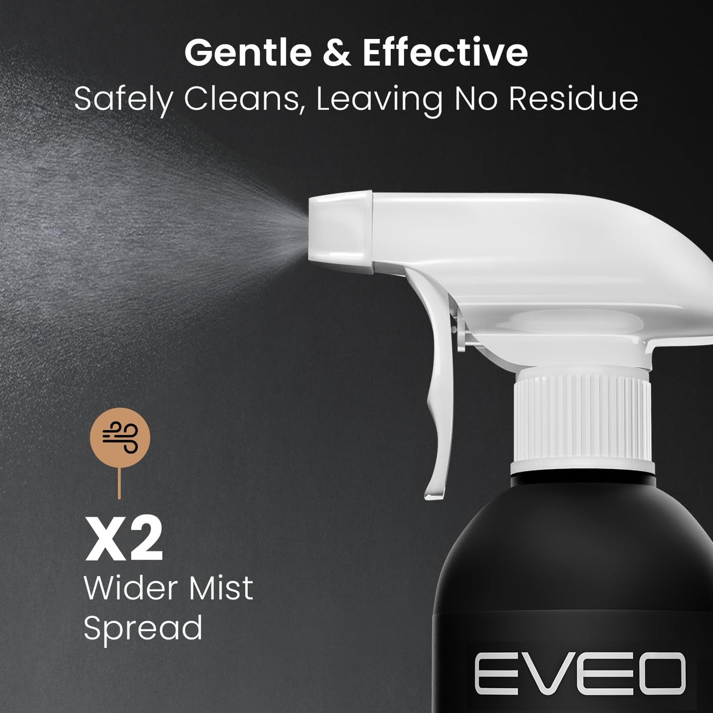 EVEO® Screen Cleaner Spray Kit (Streak-Free) TV Screen Cleaner for Smart TV, LCD, LED, OLED | Computer Screen Cleaner Spray and Wipe Microfiber Cloth - TV, Monitor, Laptop, iPad, Car - 6.7oz 2 Pack