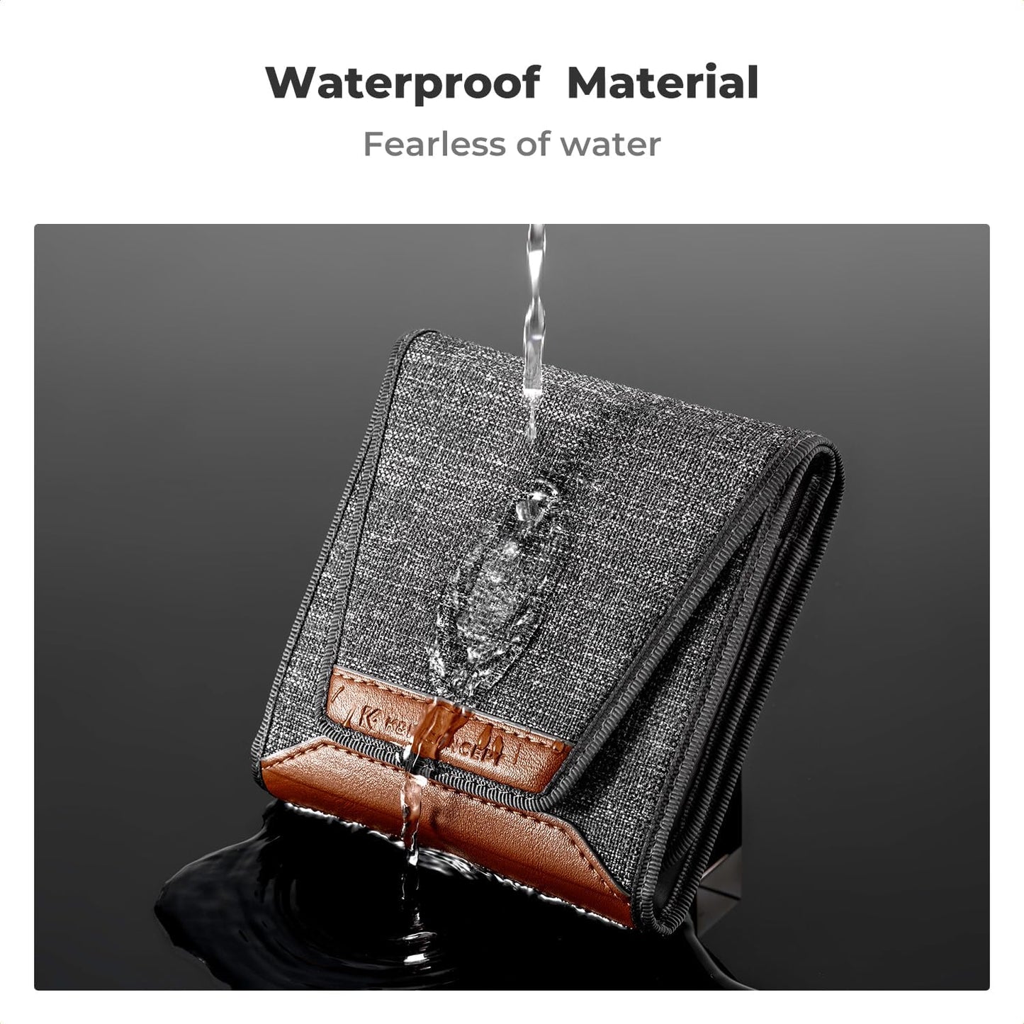 K&F CONCEPT Lens Filter Pouch, Lens Filter Case 3 Pocket Professional Photography Filter Holder Belt Bag Pouch Water-Resistant and Dustproof for Filter Up to 82mm (2Pack)