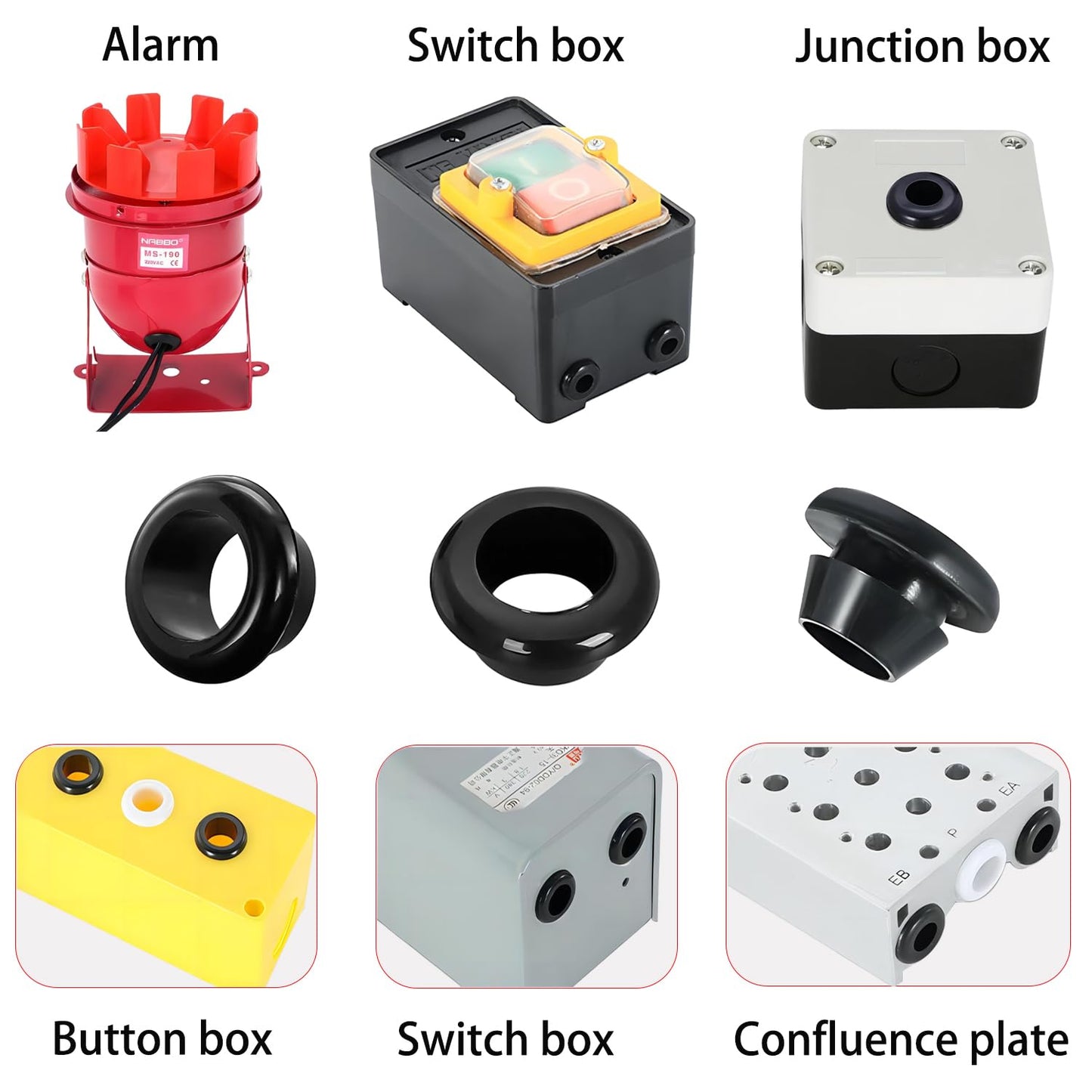 Qrity 20 PCS Rubber Grommets Cable Railing, Car Grommet, Cable Railing Protective Sleeves for Metal Posts, ID 3mm Mount Dia 5mm