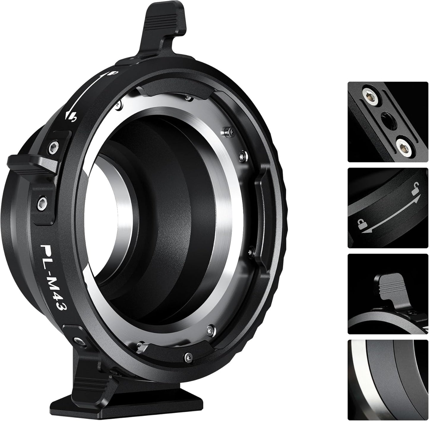 VILTROX PL-M43 Lens Adapter, Lens Converter Ring Camera Lens Mount Adapter Ring Compatible with PL Lens to M43 Series Mount Cameras Panasonic GH5,G1,GH1,GH4/Olympus EP1,EP2,EM1,EM