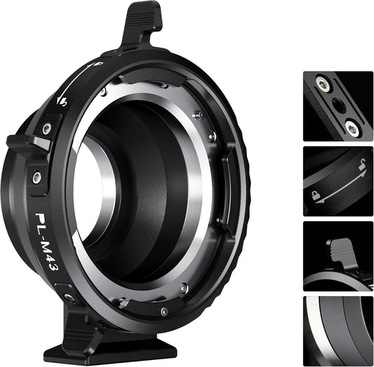 VILTROX PL-M43 Lens Adapter, Lens Converter Ring Camera Lens Mount Adapter Ring Compatible with PL Lens to M43 Series Mount Cameras Panasonic GH5,G1,GH1,GH4/Olympus EP1,EP2,EM1,EM