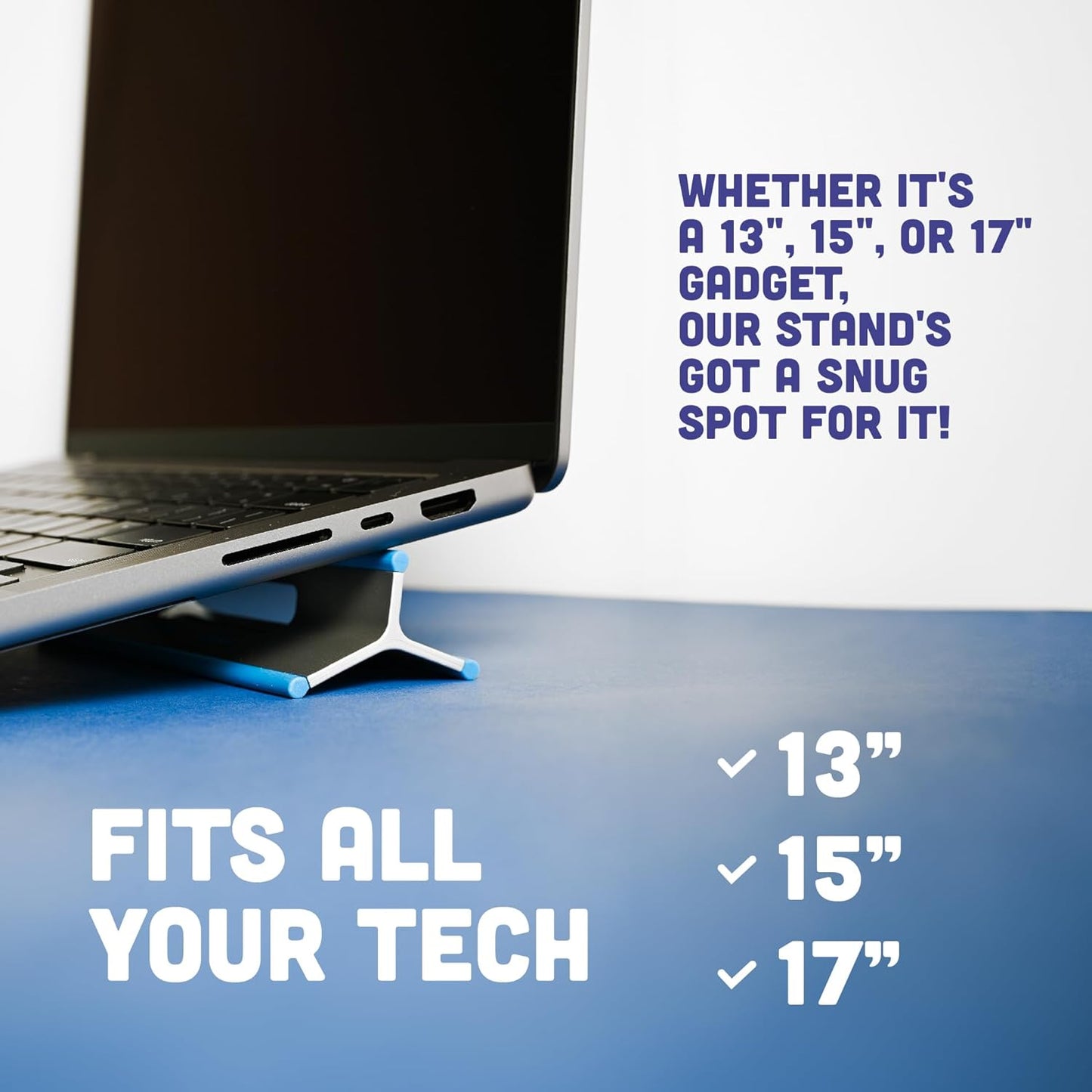 Steepy Portable Laptop Stand for Desk – Adjustable Height, & Portable Laptop Holder – Ergonomic Computer Stand for Cooling & Comfort – Slip-Proof, Sturdy Design – Universal Fit for 13-17 Inch Devices