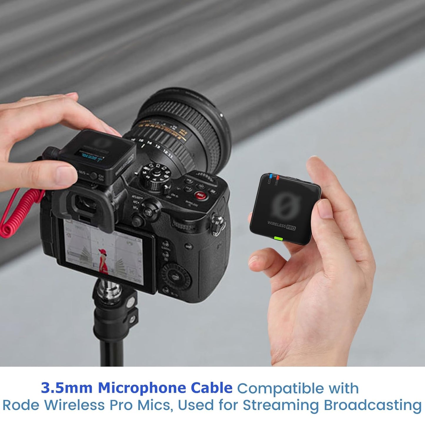 2-Pack 3.5mm Microphone Cable Compatible with Rode Wireless Pro / Wireless Go 2 / DJI Mic 2 and Hollyland Lark M1 M2 150 Max Duo, Coiled Dual 3.5mm TRS Patch Cable Audio Mic Cord for DSLR Cameras