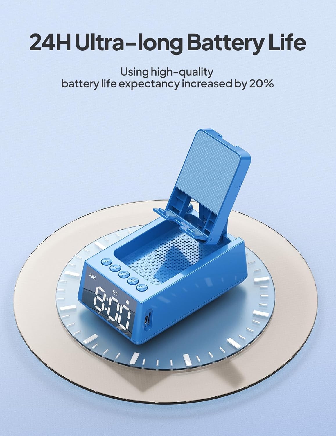 Birthday Gifts for Men Women, Cell Phone Stand Bluetooth Speaker with Anti-Slip Base, Hd Surround Sound, Cool Multi Functional Gadget, Unique Gift for Him, Her, Husband, Wife, Dad, Mom