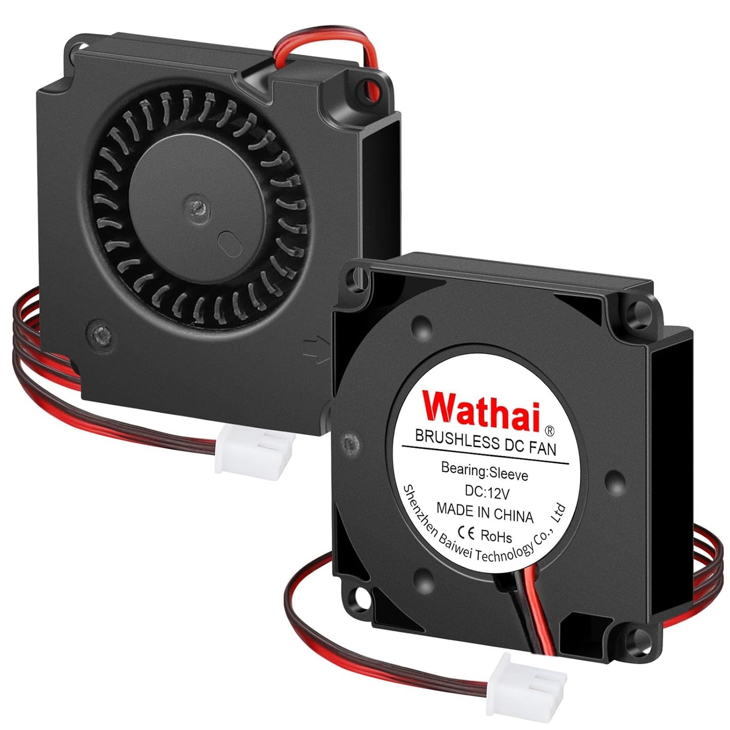 Wathai 4010 Blower Fan 12v Centrifugal Fan 40mm Computer Case Tiny Micro Turbine 40x40x10 for DIY 3D Printer Cooling 2 Pack