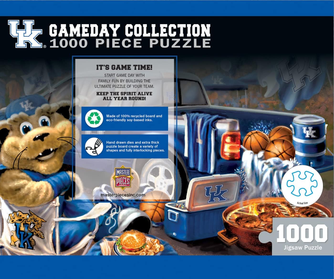 MasterPieces NCAA Gameday Puzzles Collection - Kentucky Wildcats 1000 Piece Gameday Jigsaw Puzzle