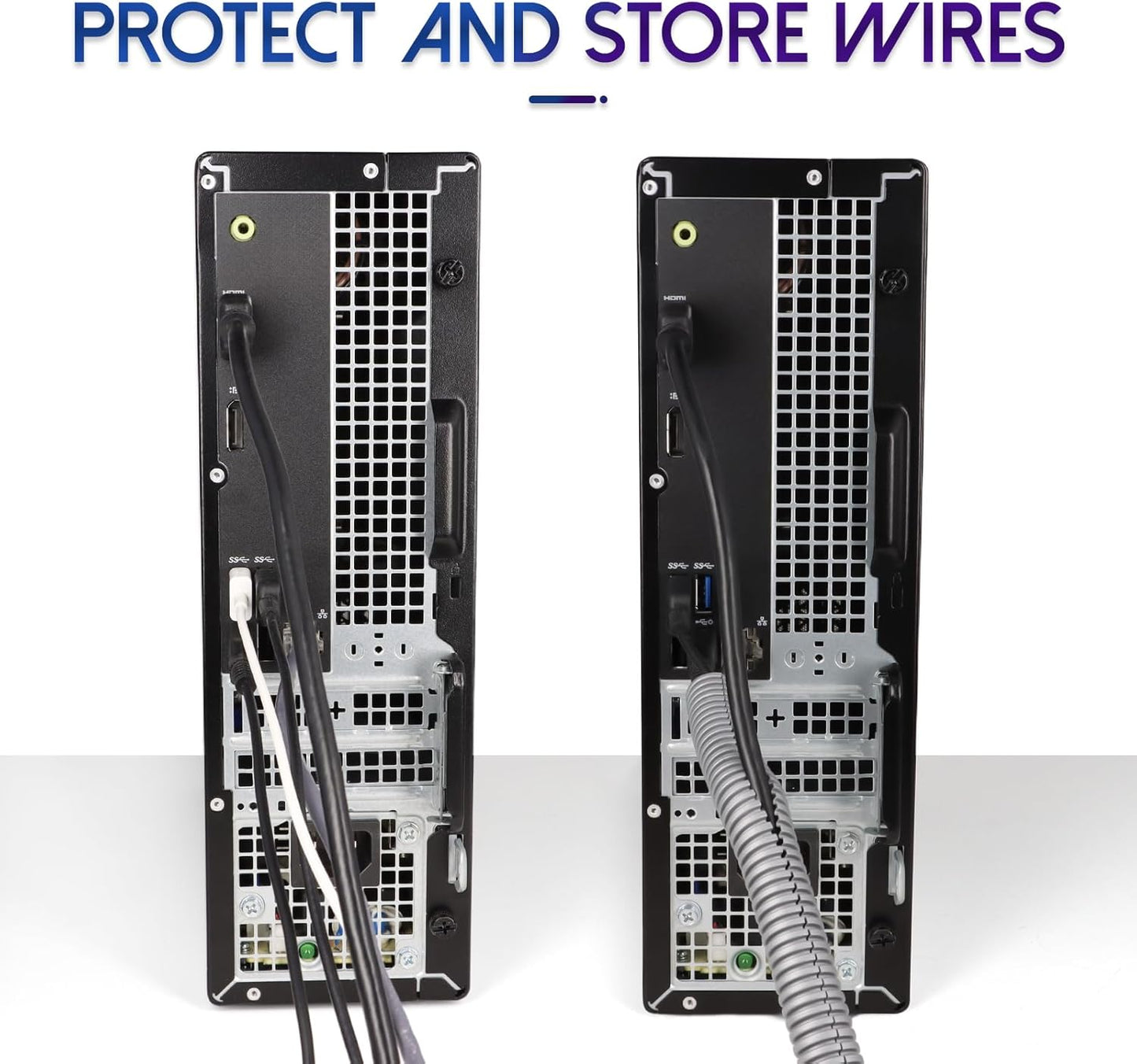 Split Wire Loom Tubing, 10,25ft Cord Protectors from Pets No Chew, Flexible Wire Covers Cord Protectors, Protective Split Cable Sleeve for Automotive Home Industrial Wires(Grey, 0.51inch-25ft)