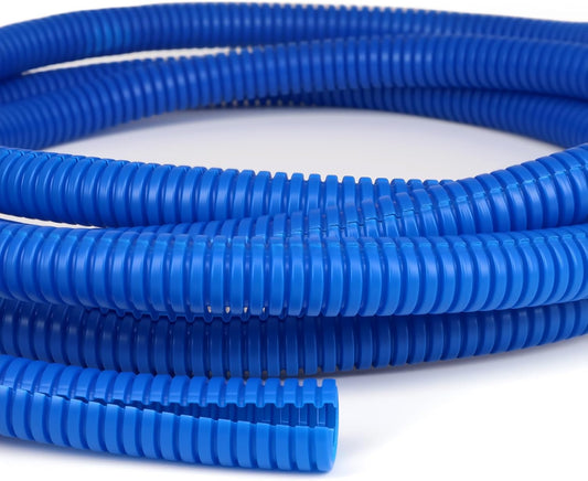 Split Wire Loom Tubing, 10,25ft Cord Protectors from Pets No Chew, Flexible Wire Covers Cord Protectors, Protective Split Cable Sleeve for Automotive Home Industrial Wires(Blue, 0.46inch-25ft)