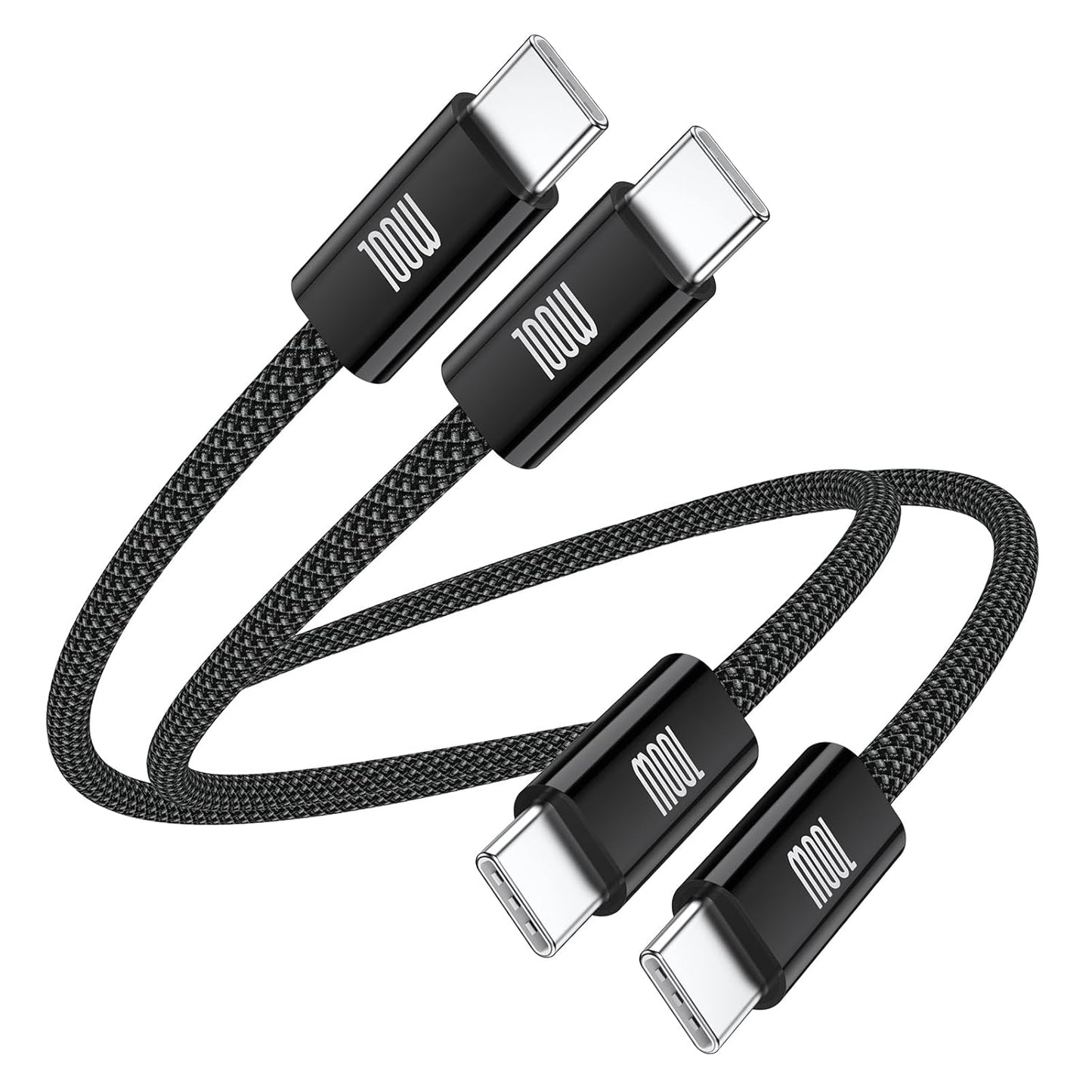 USB C to USB C Cable 3ft, 2-Pack 100W USBC to USBC Fast Charger Cord, Braided Type C to C Charger Cable Fast Charging for iPhone 17 16 15 Pro Max Plus,MacBook Pro,i Pad Pro,Samsung S25/S24 Ultra,Pixel