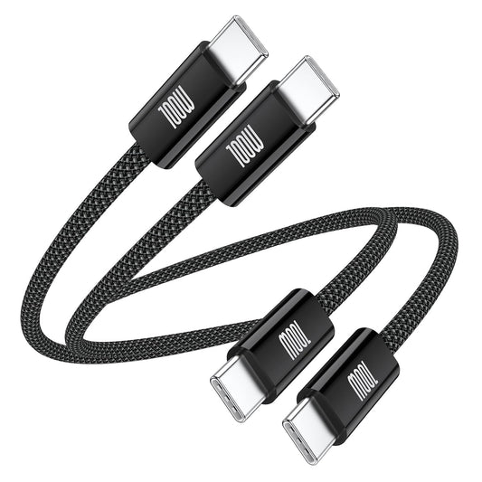 USB C to USB C Cable 3ft, 2-Pack 100W USBC to USBC Fast Charger Cord, Braided Type C to C Charger Cable Fast Charging for iPhone 17 16 15 Pro Max Plus,MacBook Pro,i Pad Pro,Samsung S25/S24 Ultra,Pixel