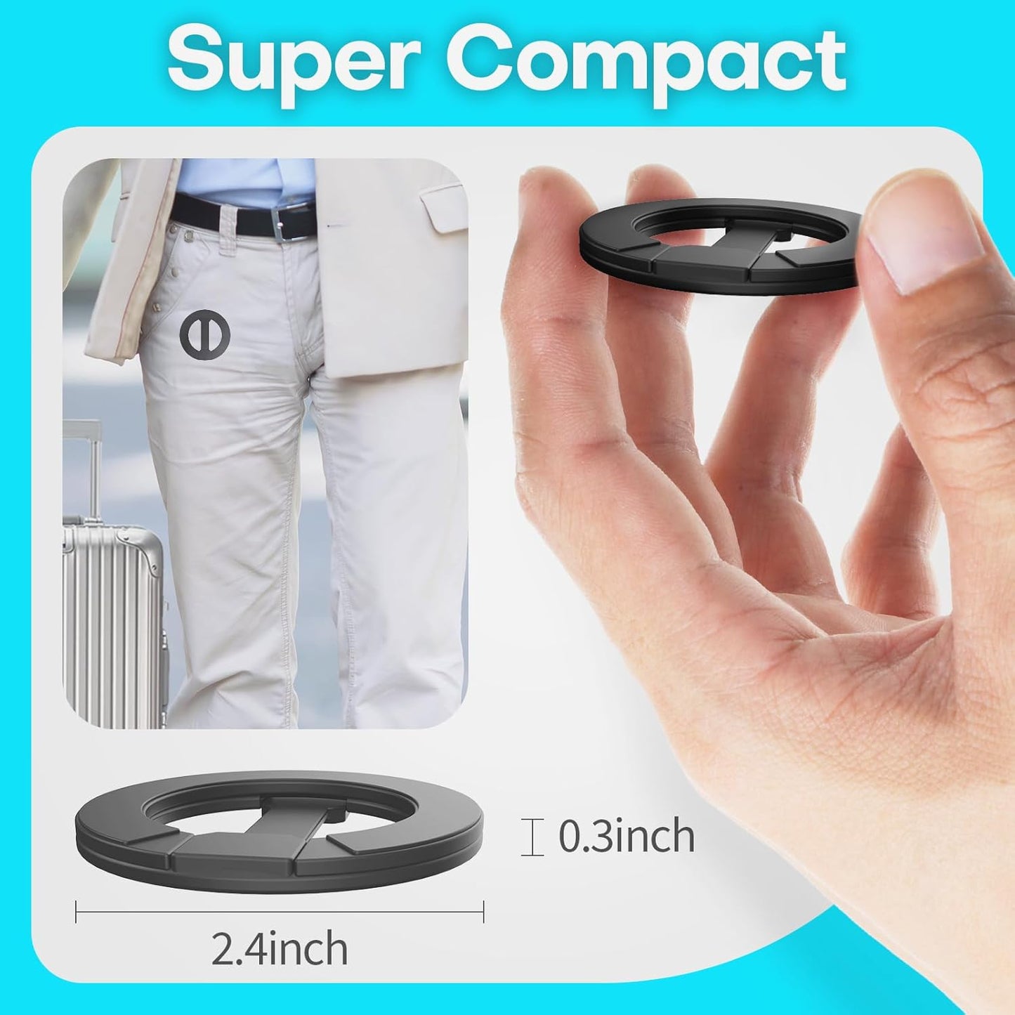 Mini Airplane Magnetic Phone Holder, MagSafe Compatible Magnetic Travel Phone Mount, Must-Have Flight Accessories, Travel Essentials