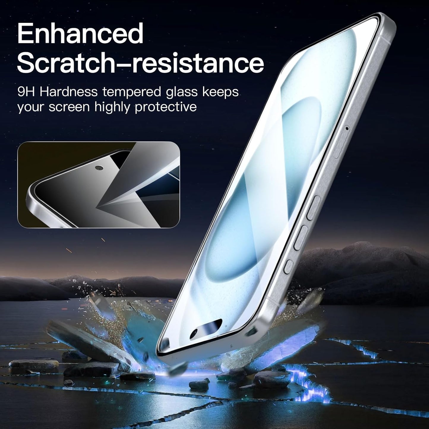 NEW'C 3 Pack Privacy for iPhone 16 Plus,15 Plus Screen Protector (6.7 inches), Anti-Spy Tempered Glass Film,Enhanced 28-Degree Privacy Angle with easy installation tool included