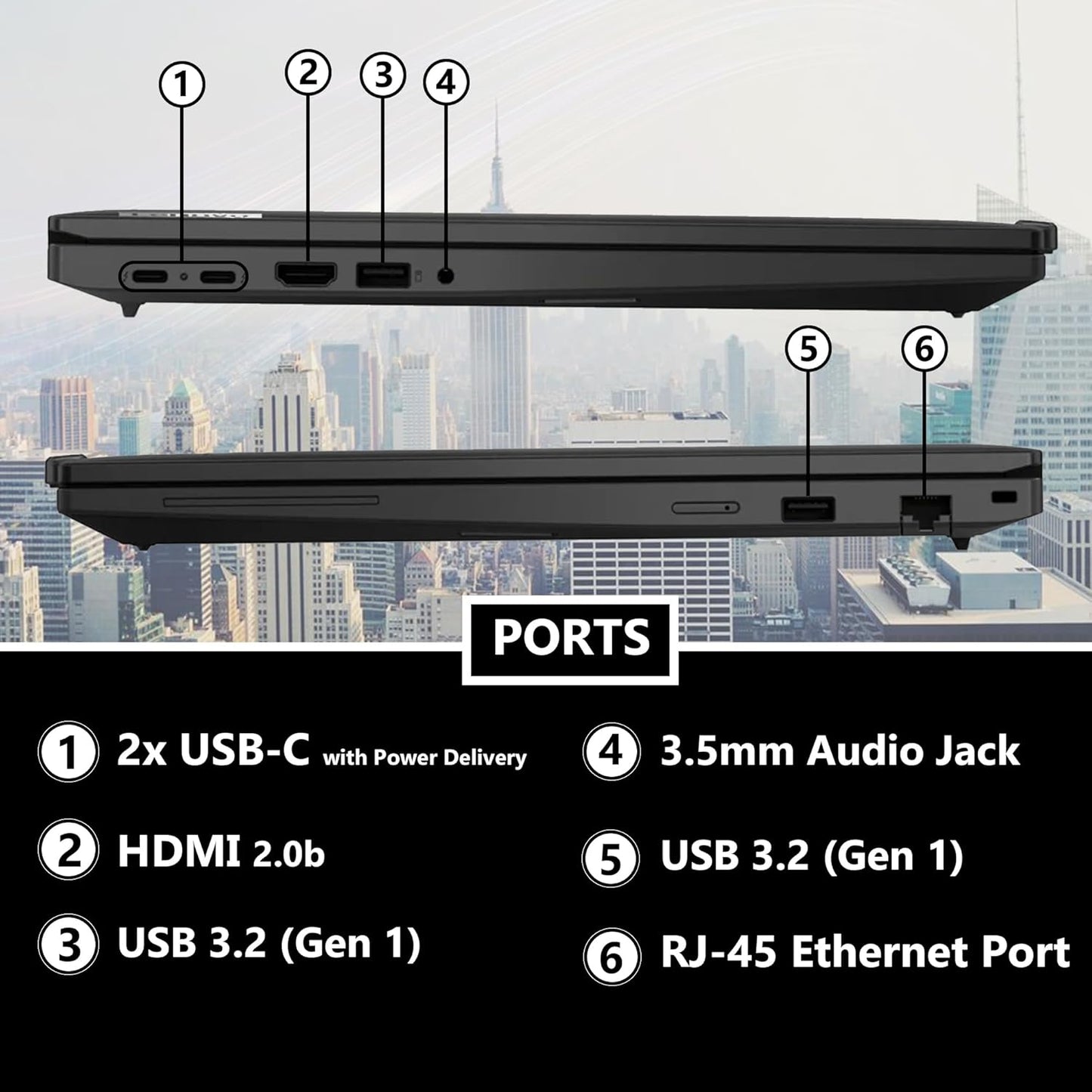 Lenovo ThinkPad T16 Gen 3 Business Laptop 16” FHD+ Display, Intel Ultra 7-155U (Beats i7-1355U), 32GB DDR5 RAM, 1TB SSD, 5MB Webcam, WiFi 6E + BT, RJ-45, HDMI, Win 11 Pro, AI Copilot - Black